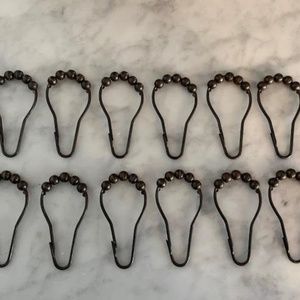 (Set of 12) Metal Shower Curtain Rings, Bronze